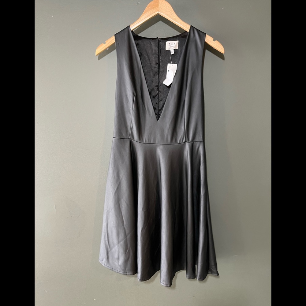 Faux Leather Dress